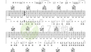 吉他入门曲谱图片