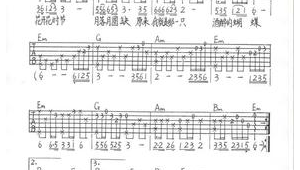 吉他四线谱怎么看图解