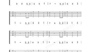 吉他入门曲目谱子