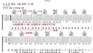 吉他谱指弹怎么看谱 吉他谱指弹怎么看谱